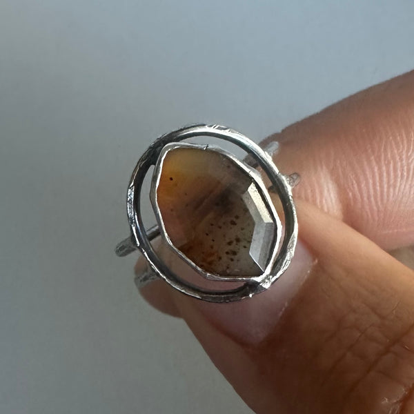 Montana Agate Halo Ring 1