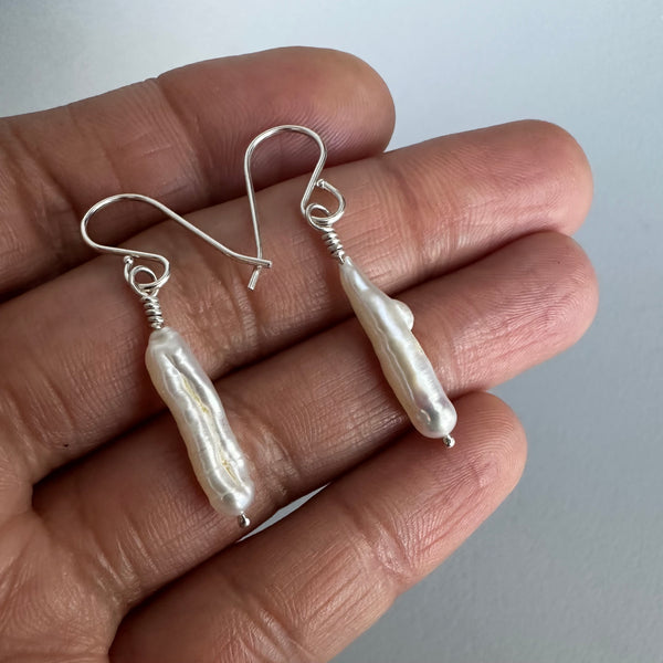 Biwa Pearl Earrings