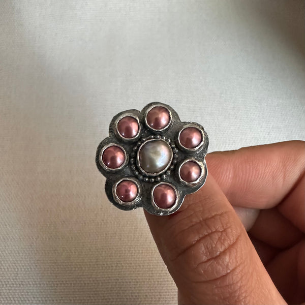 Pearl Rosette Ring