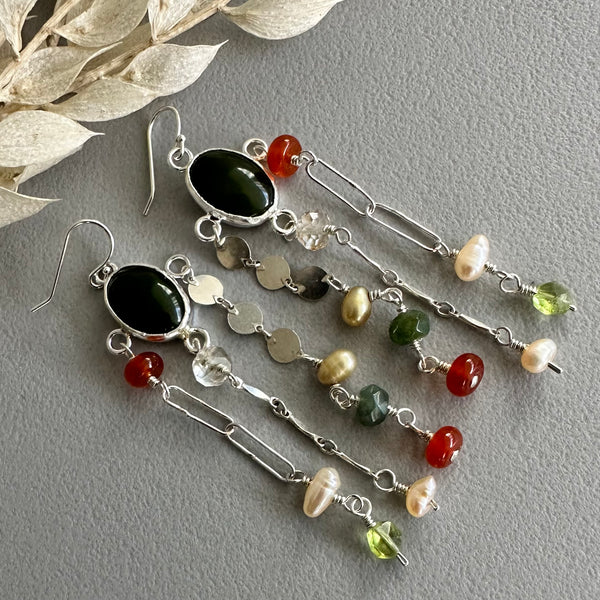 Lluvia Earrings in Green