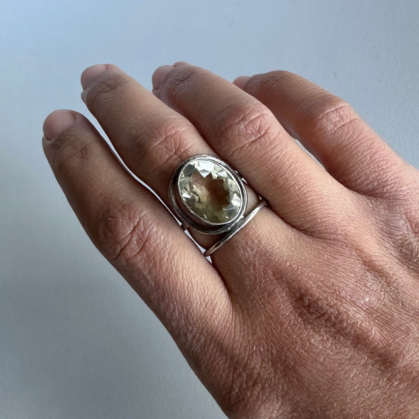 Yellow Quartz Ring