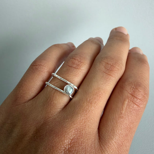Light Gray Pearl Ring
