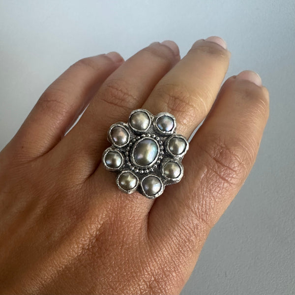 Pearl Rosette Ring
