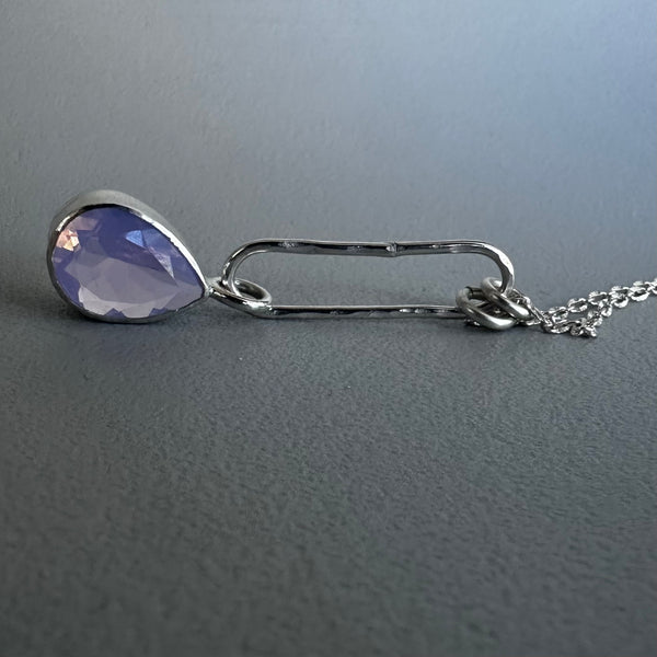 Teardrop Lavender Quartz Pendant