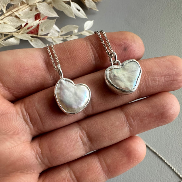 Pearl Heart Charm