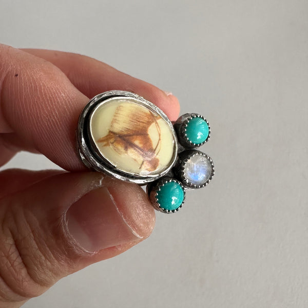 Horse Cameo Ring #3