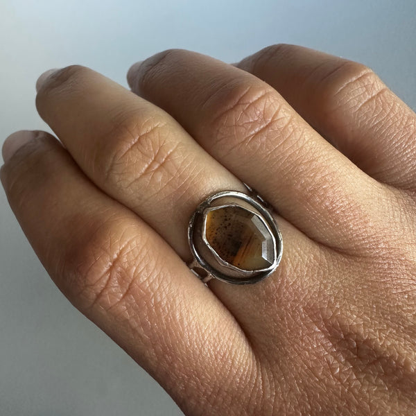 Montana Agate Halo Ring 1