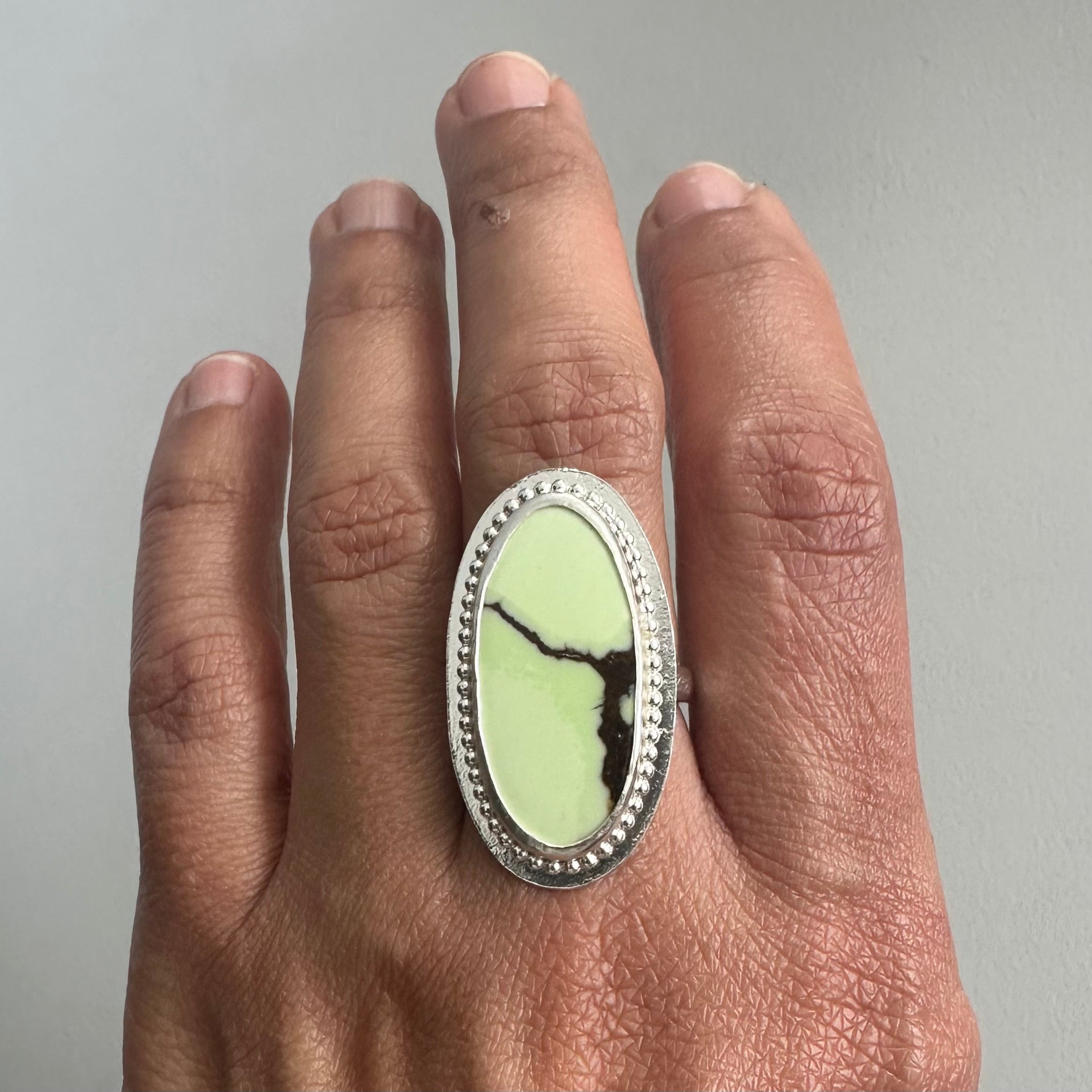 Lemon Chrysoprase Ring