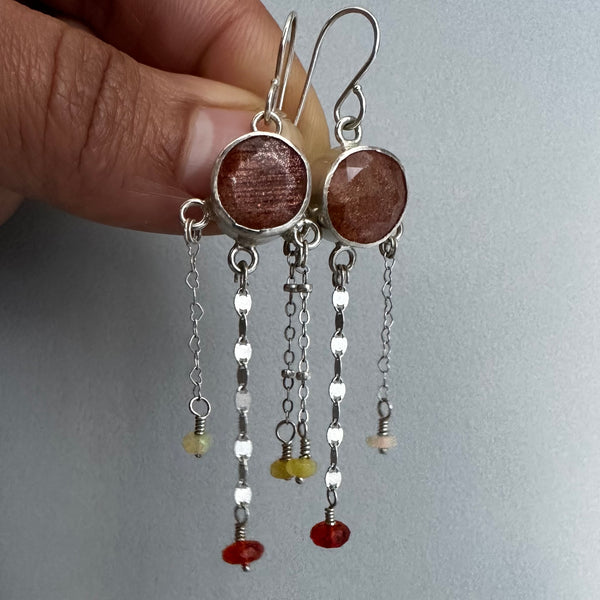 Lluvia Earrings in Sunstone