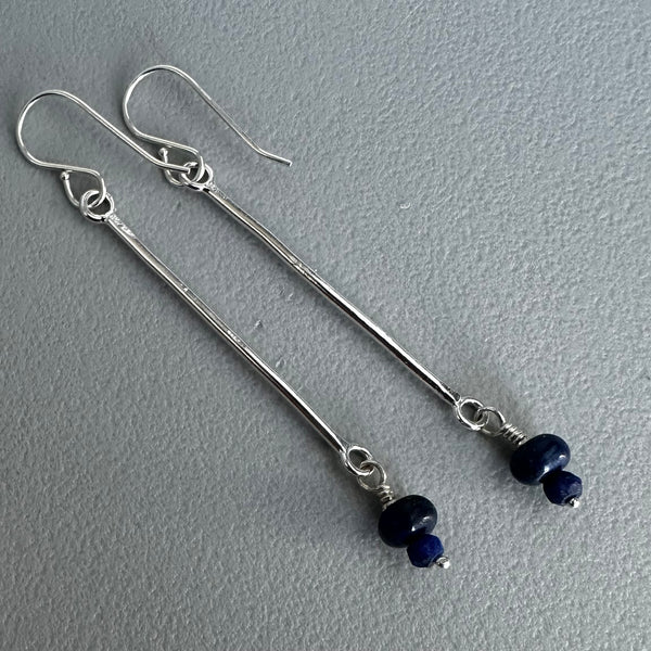 Lapislázuli Bar Earrings