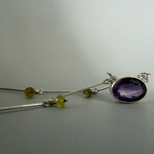Amethyst + Sapphire Necklace