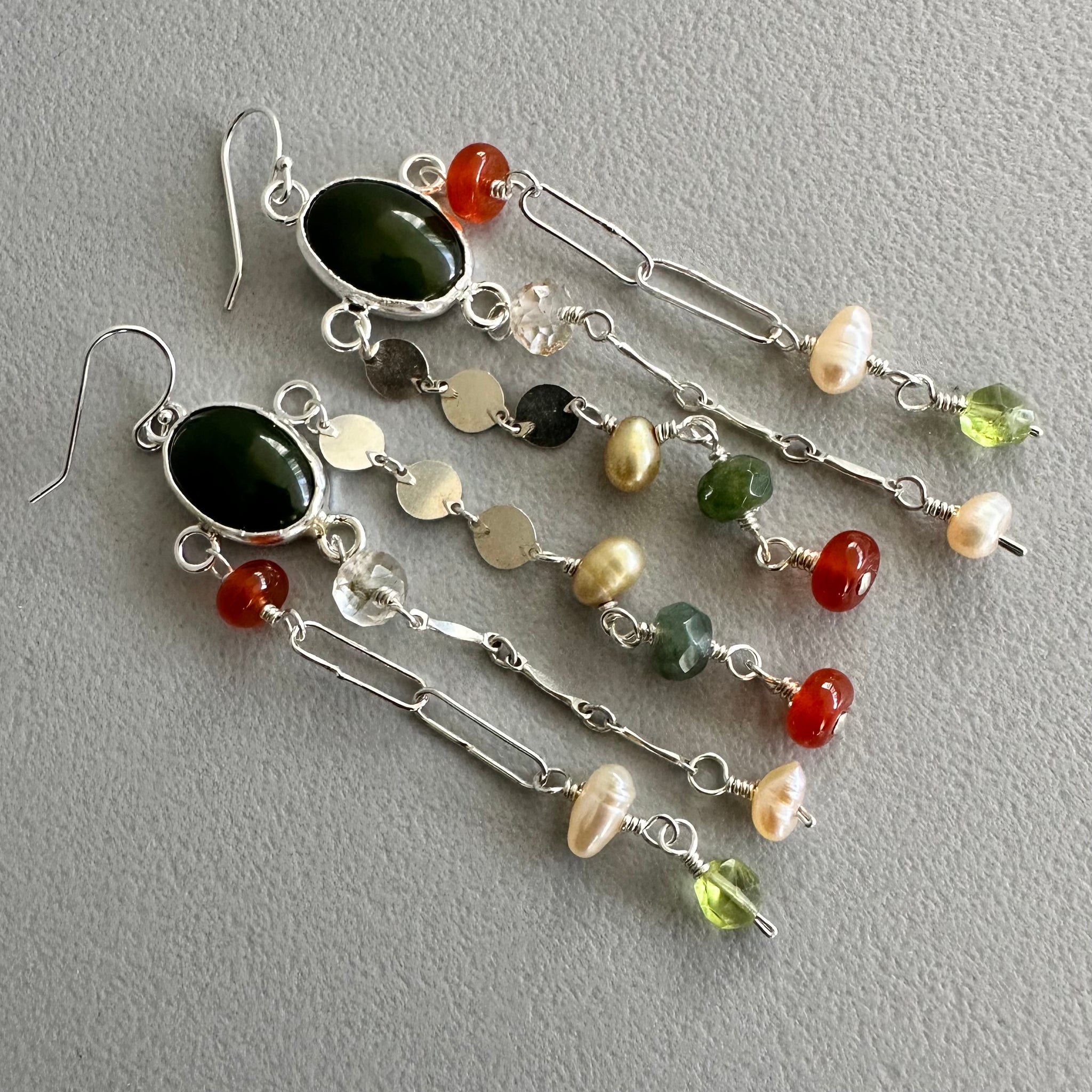 Lluvia Earrings in Green