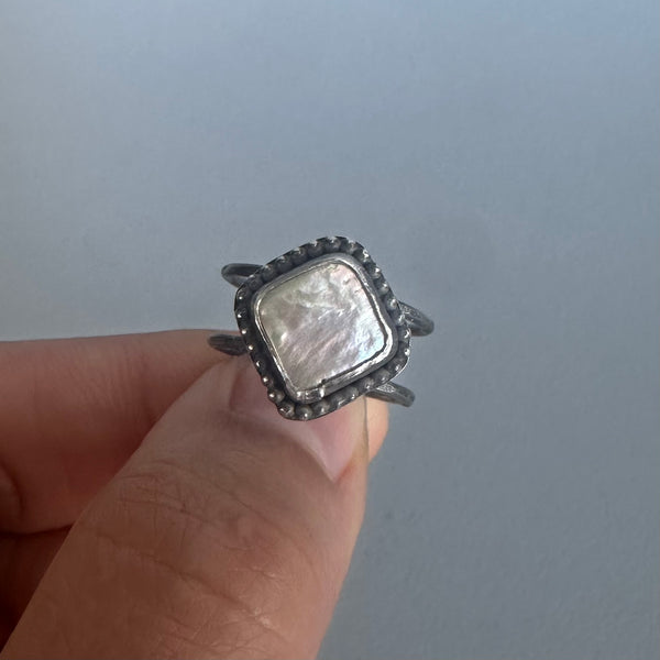 Pearl Square Ring
