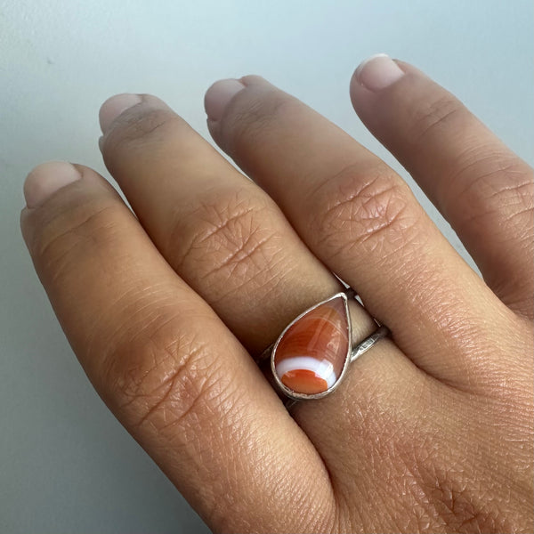 Sardonyx Teardrop Ring 1