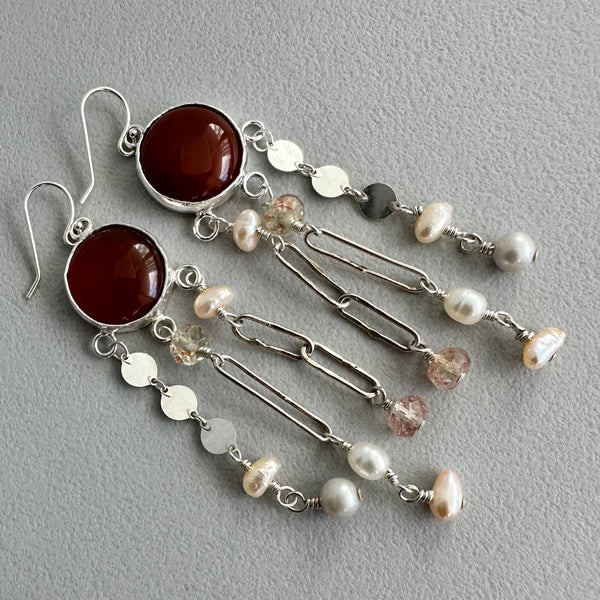 Lluvia Earrings in Carnelian