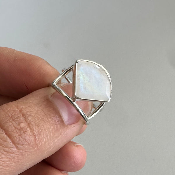 Fan Moonstone Ring
