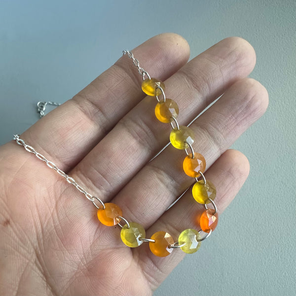 Orange / Yellow Onyx Necklace