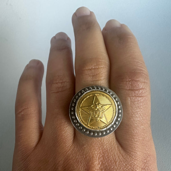 Vintage Button Ring