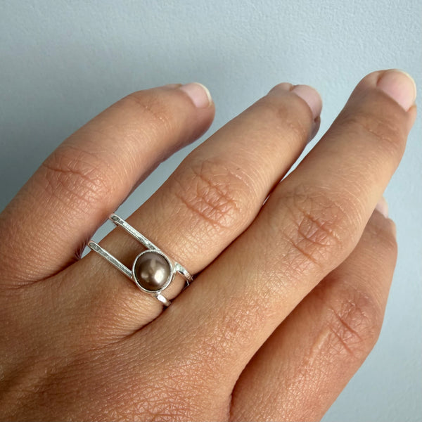 Bronze Pearl Ring