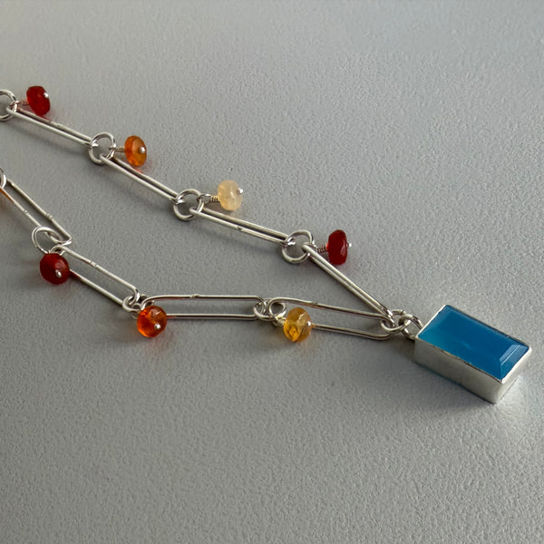 Chalcedony + Opal Necklace