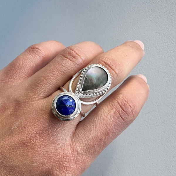 Lapislázuli + Mother of Pearl Ring