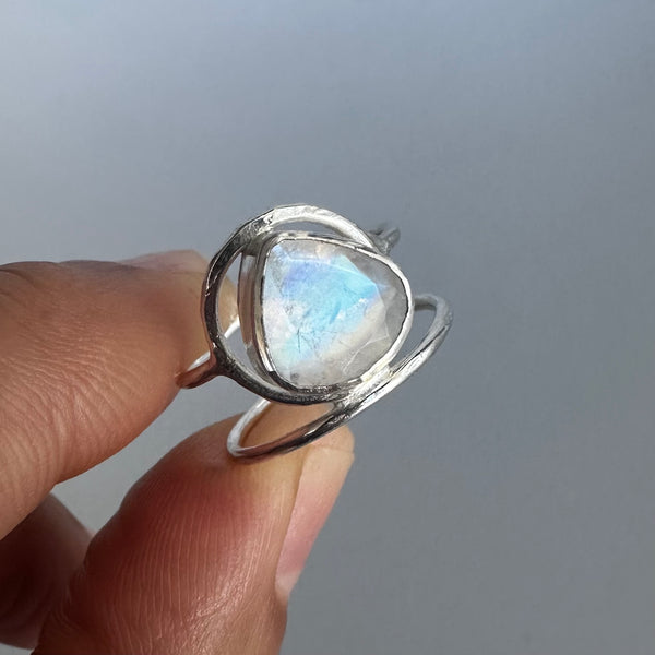 Faceted Moonstone Ring