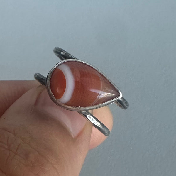Sardonyx Teardrop Ring 1
