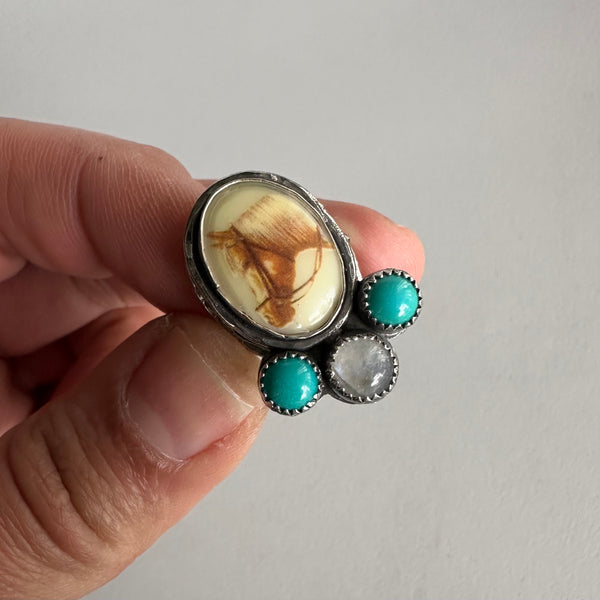 Horse Cameo Ring #3