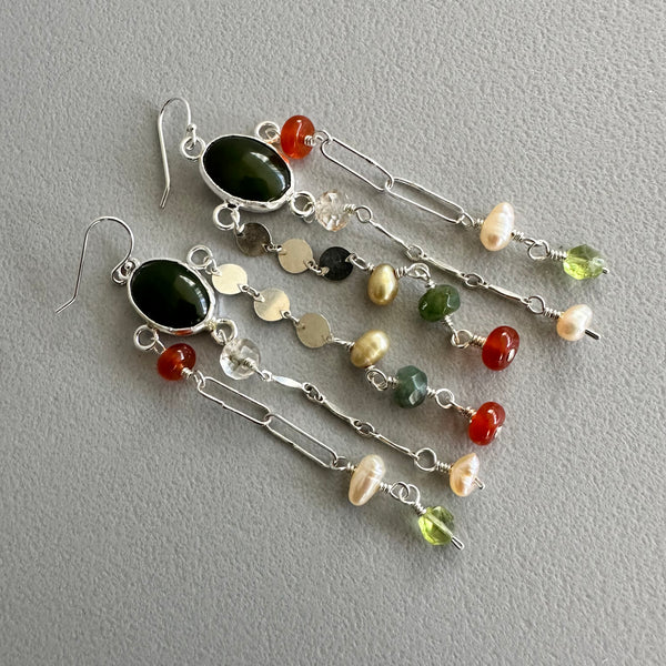 Lluvia Earrings in Green