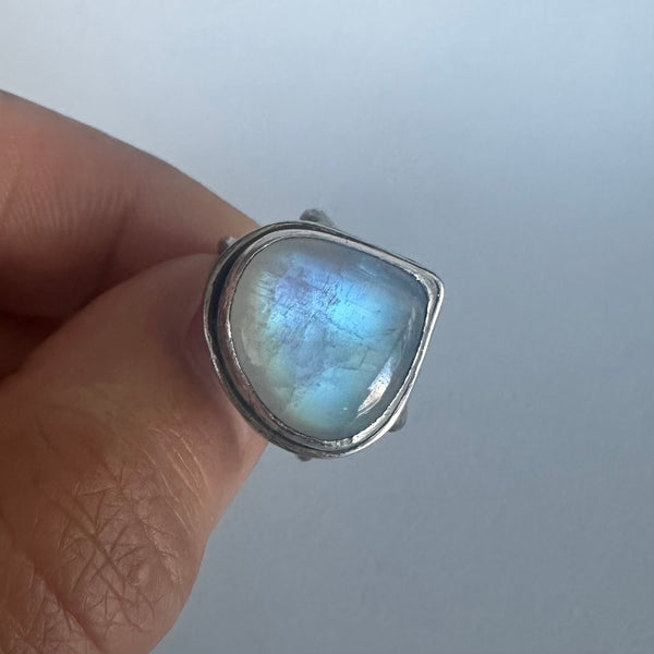 Moonstone Teardrop Ring