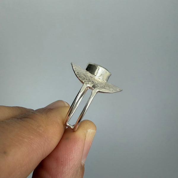 Chalcedony Shield Ring