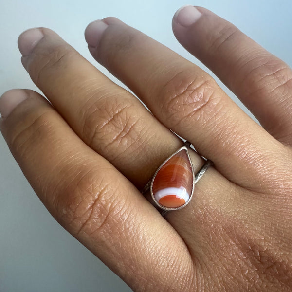 Sardonyx Teardrop Ring 1