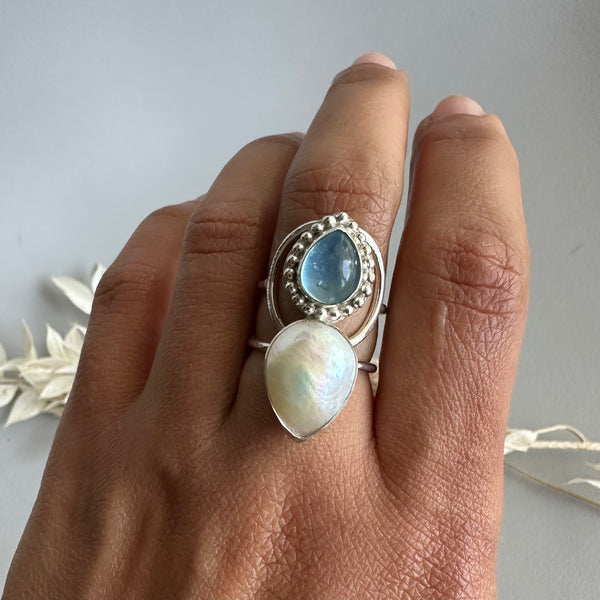 Double Teardrop Ring