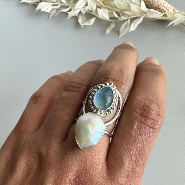 Double Teardrop Ring