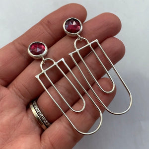 Garnet Art Deco Earrings