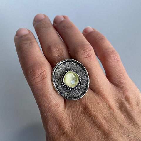 Lemon Quartz Ring